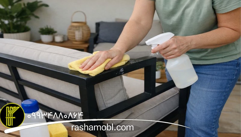 نگهداری و تمیز کردن مبل فلزی 